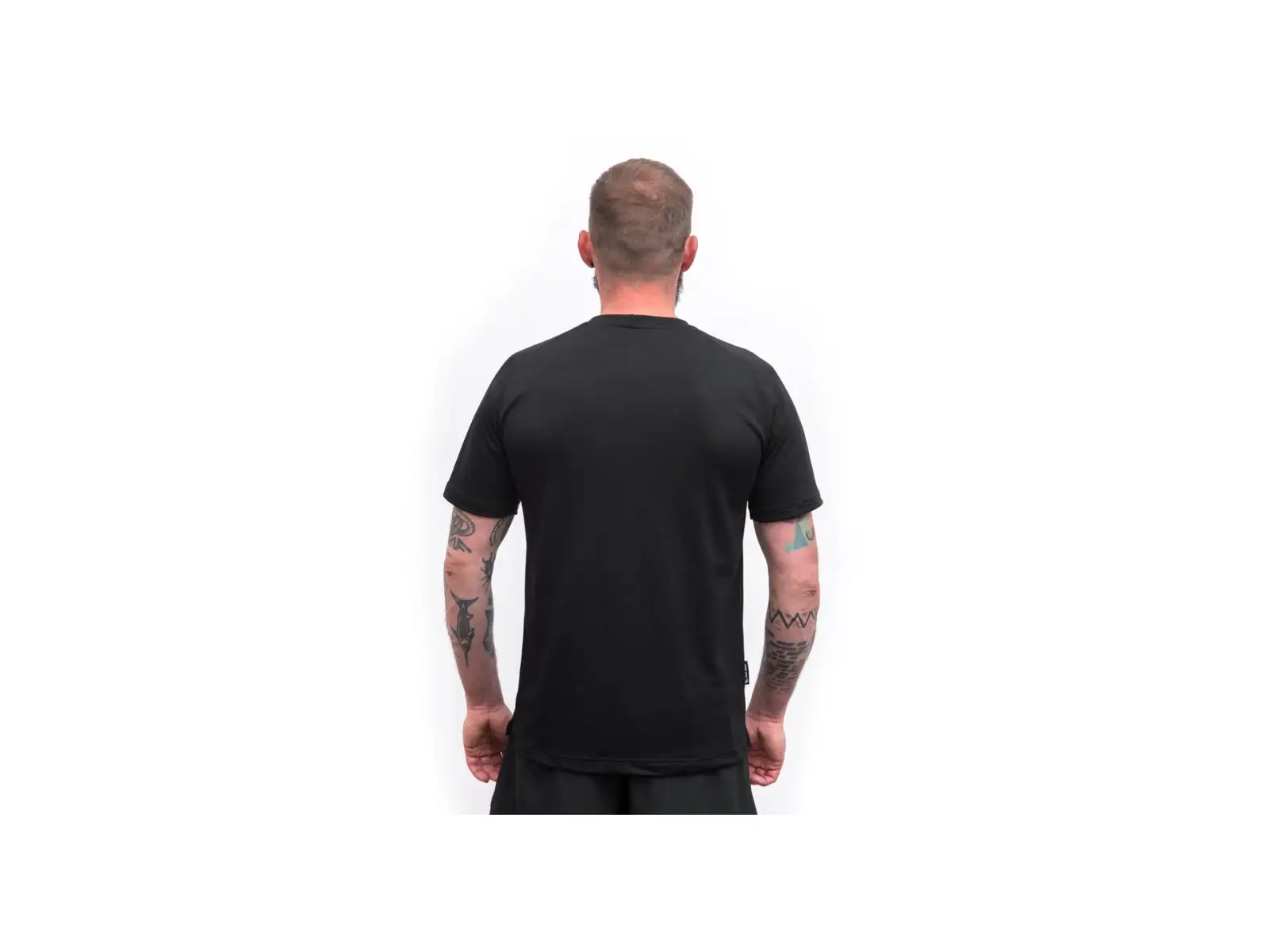 Sensor Merino Blend Elements pánske tričko krátky rukáv čierne