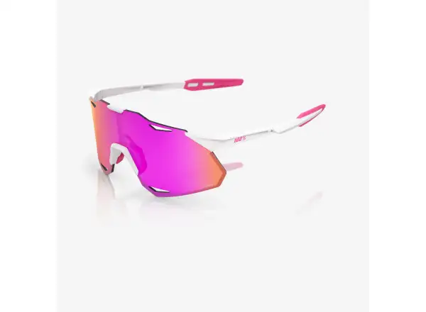 100% Hypercraft XS športové okuliare Matte White/Pink/HiPER Vital Pink Mirror Lens