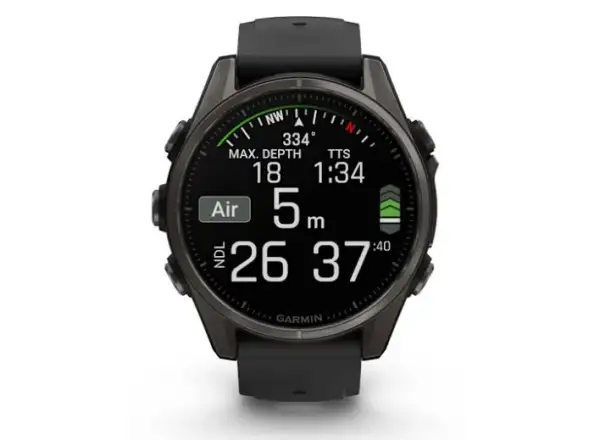 Garmin fenix 8 - 43 mm AMOLED Sapphire inteligentné hodinky Carbon titanium Black/Pebble grey