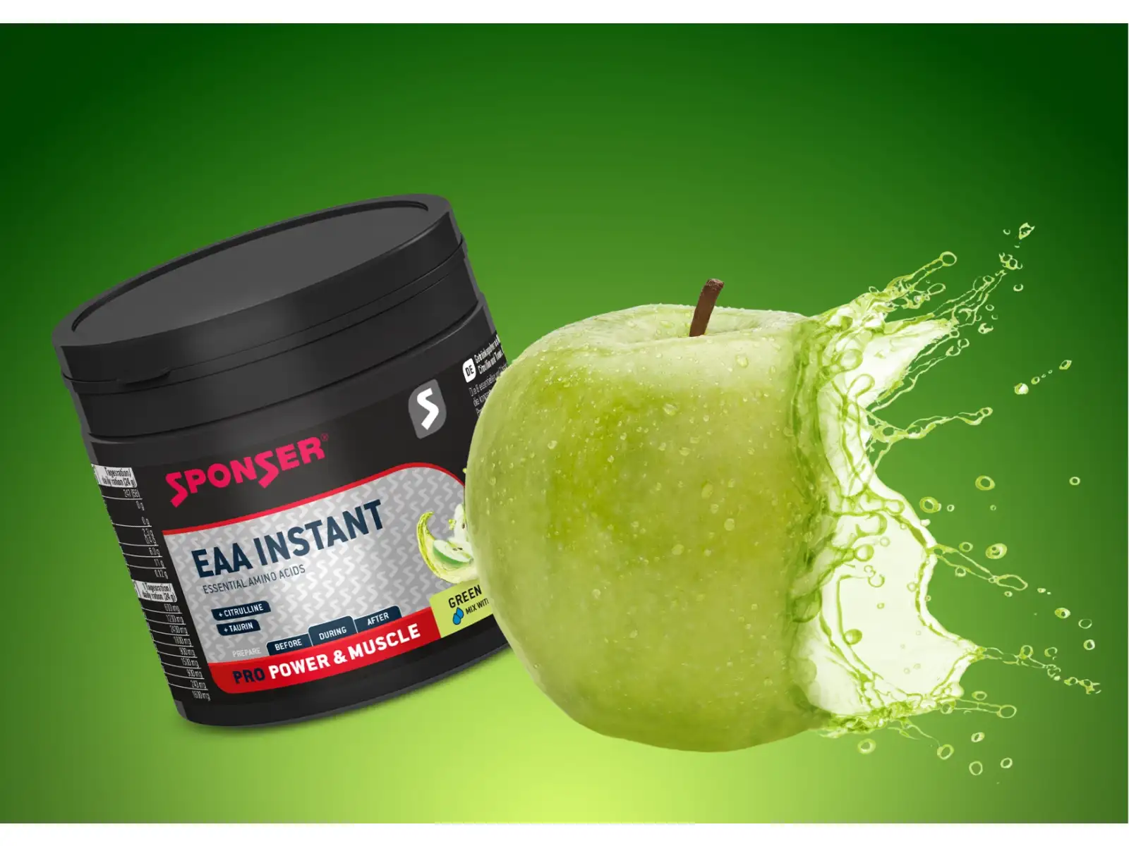 Aminokyseliny Sponser EAA Instant (300 g, Green Apple)