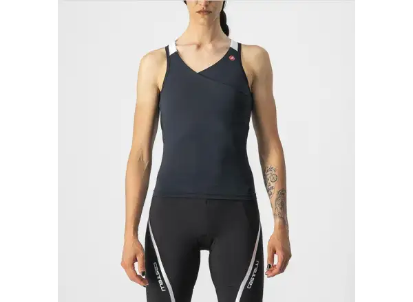 Castelli Solaris dámsky dres bez rukávov Skylight/Orange