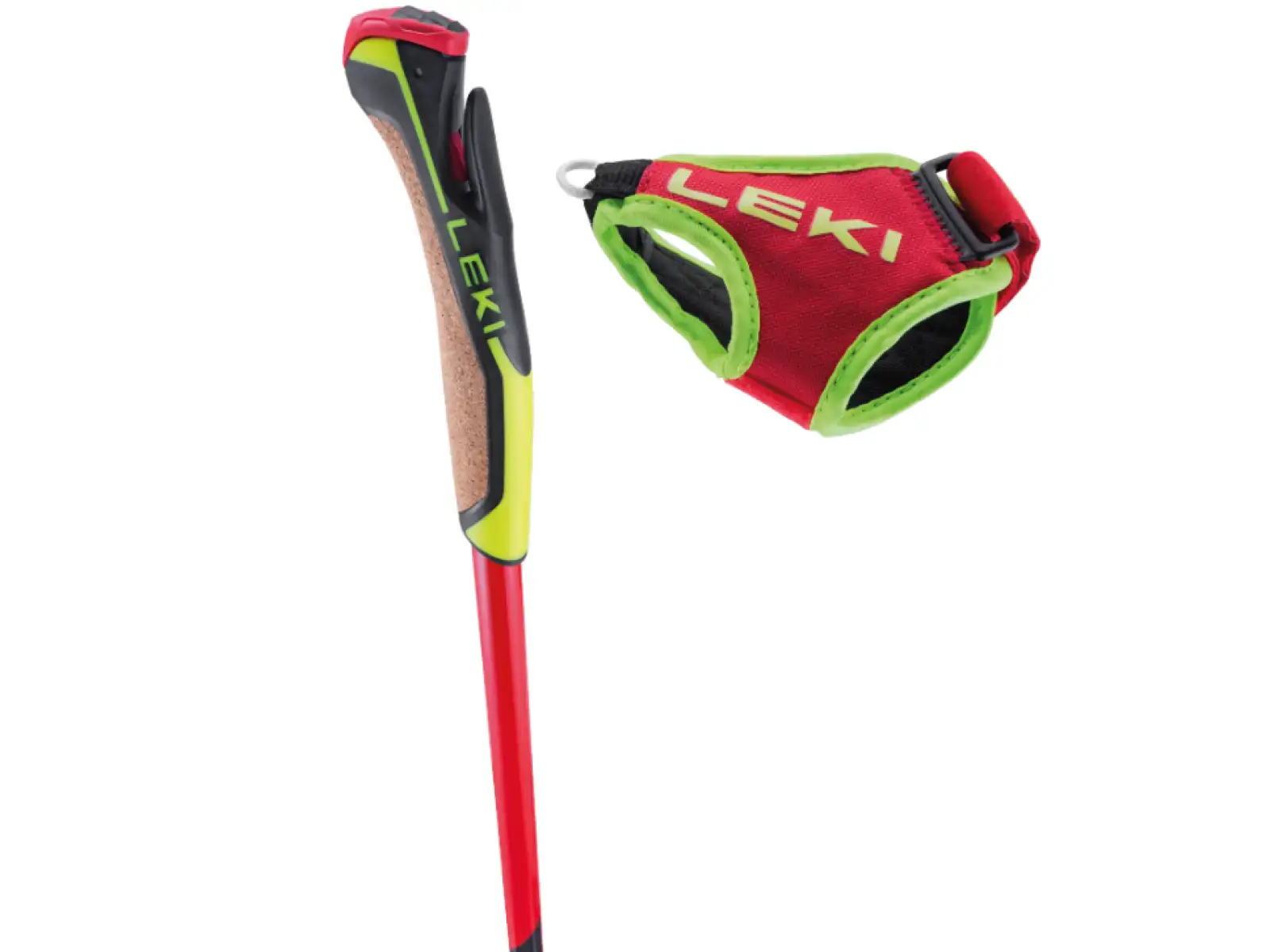 Leki PRC 750 bežecké palice Bright red/Neon yellow/Black