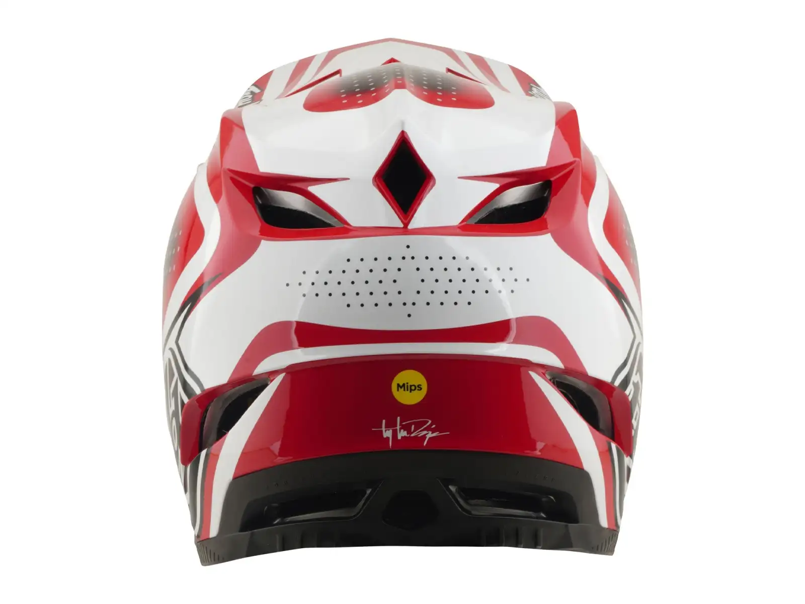 Troy Lee Designs D4 Polyacrylite MIPS prilba Line Fire/white