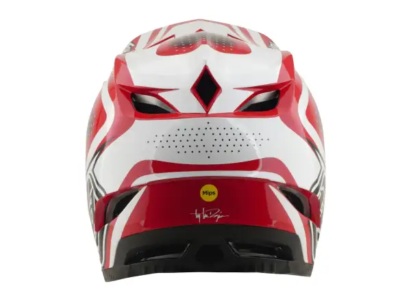Troy Lee Designs D4 Polyacrylite MIPS prilba Line Fire/white