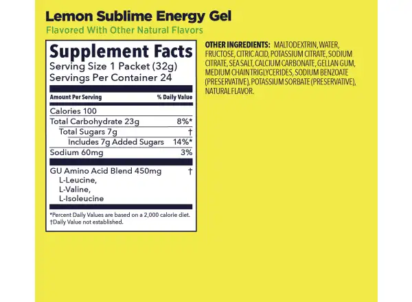 GU Energy Gel vrecúško 32 g Lemon Sublime