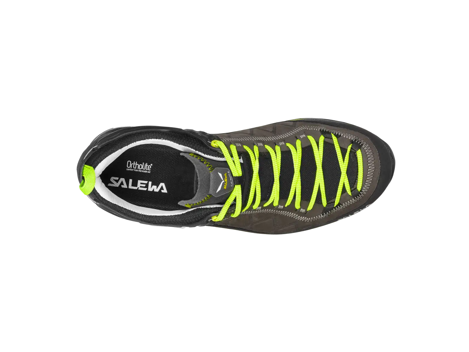 Salewa Mountain Trainer 2 Leather pánske topánky Smoked/Fluo Green