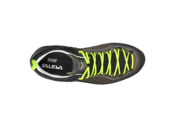 Salewa Mountain Trainer 2 Leather pánske topánky Smoked/Fluo Green