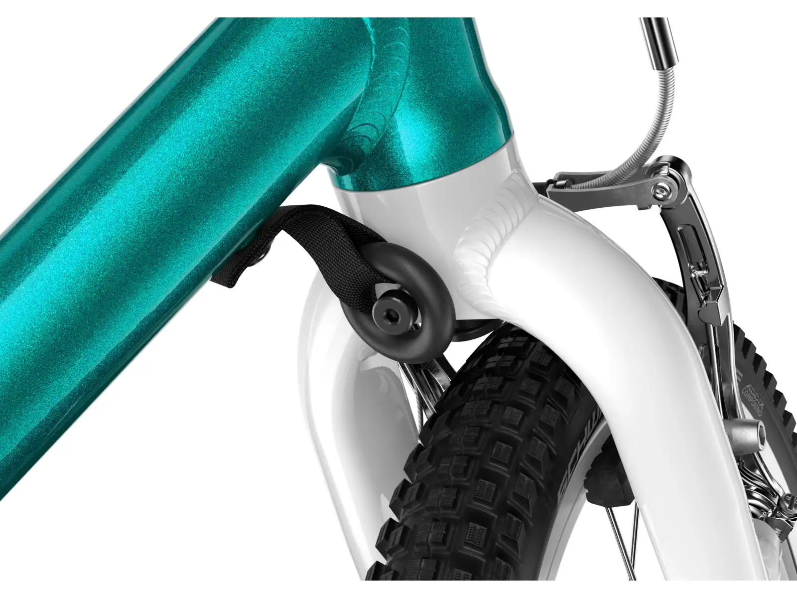 Woom GO 1 Plus Metallic Turquoise 14 detské odrážadlo