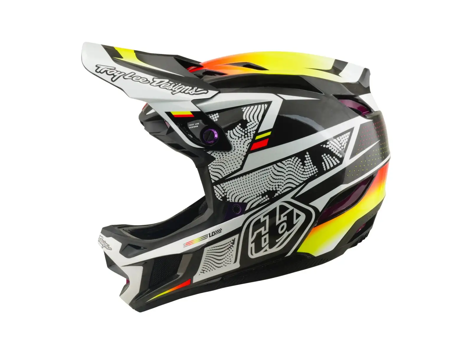 Troy Lee Designs D4 Carbon MIPS prilba Lined up Black