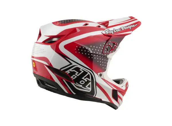 Troy Lee Designs D4 Polyacrylite MIPS prilba Line Fire/white