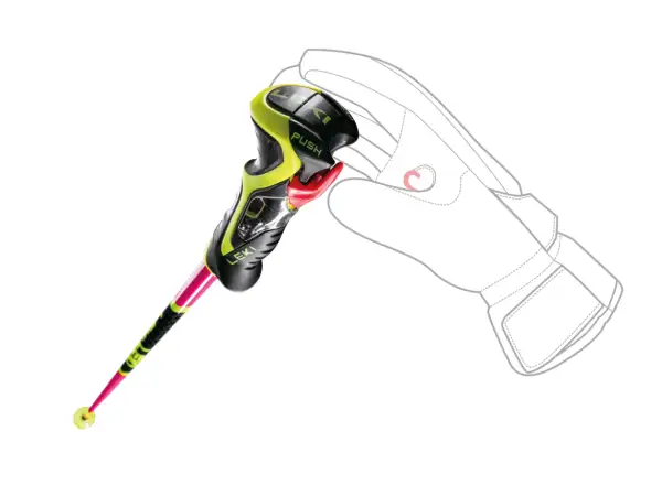 Leki WCR TBS SL 3D zjazdové palice Neonpink/Black/Neonyellow