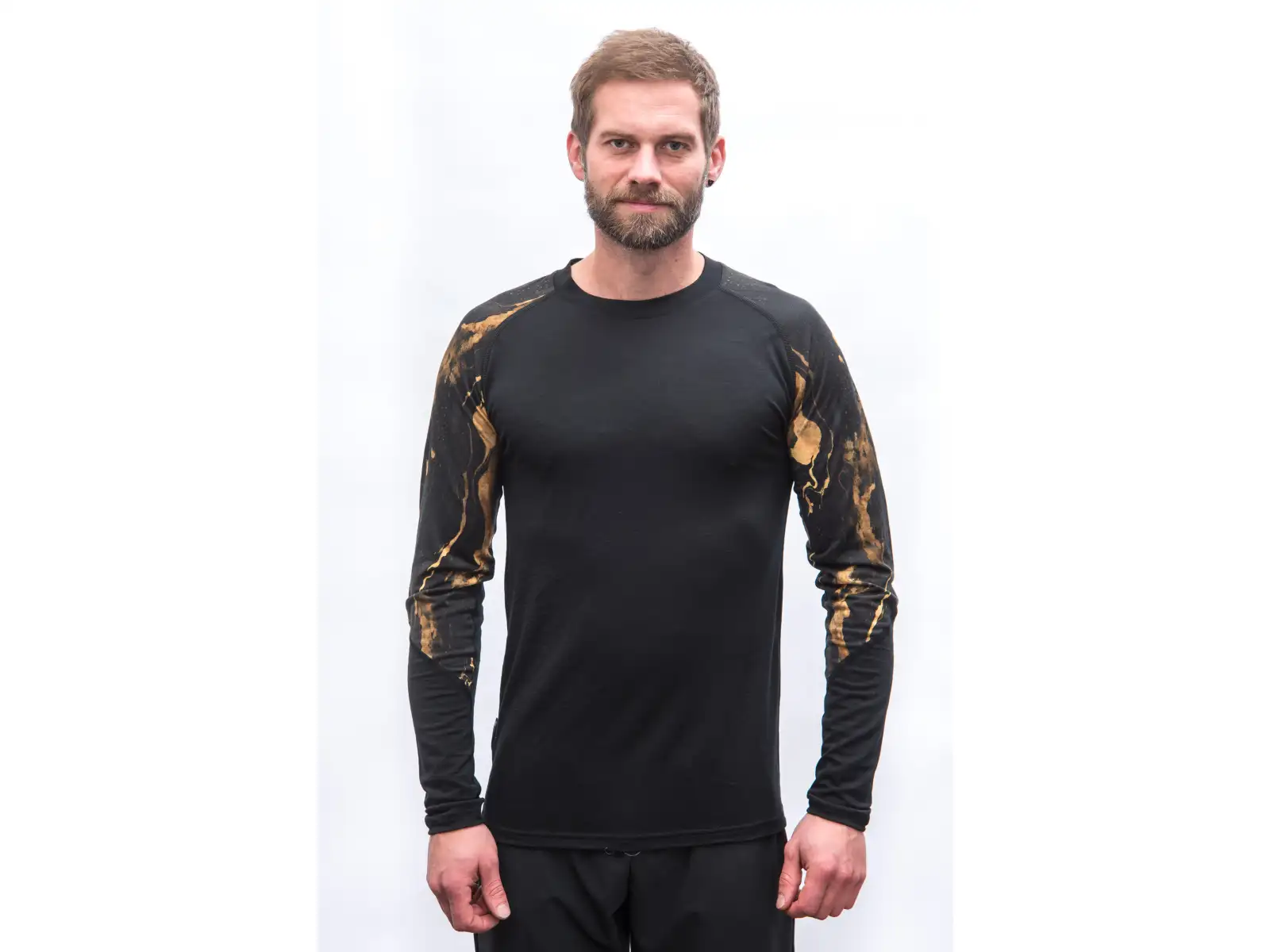 Sensor Merino Impress pánske tričko dlhý rukáv čierna/kosmos