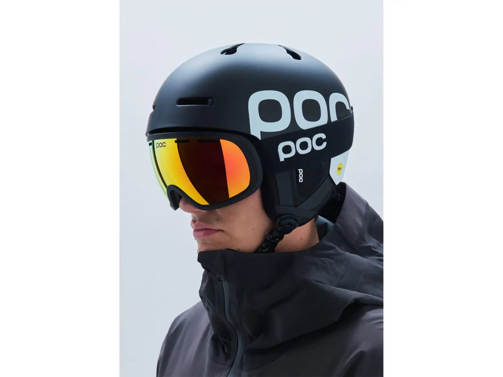 POC Fovea lyžiarske okuliare Uranium Black/Partly Sunny Orange