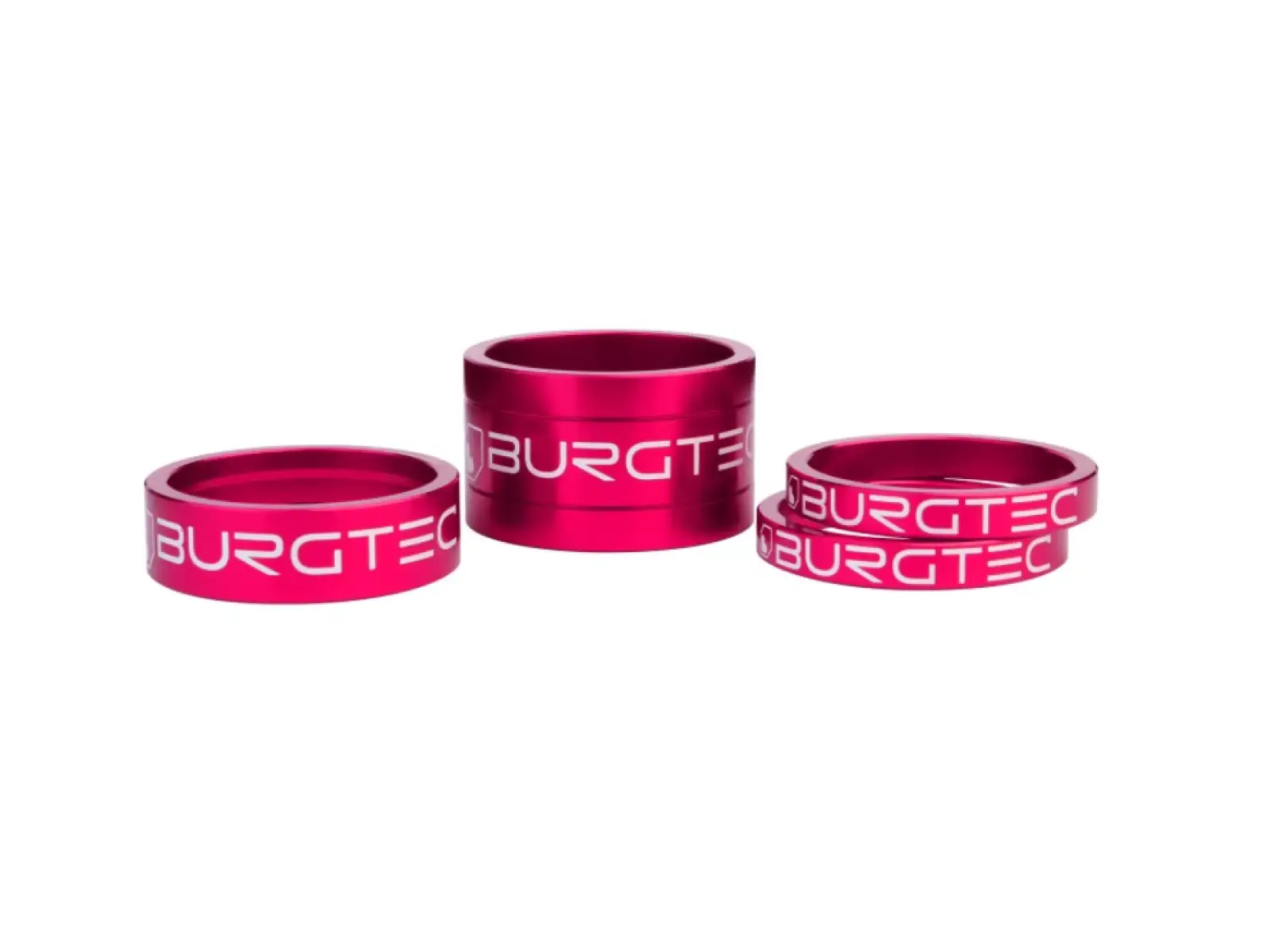 Burgtec Spacer Kit súprava podložiek pod predstavec 5/5/10/20 mm ružová