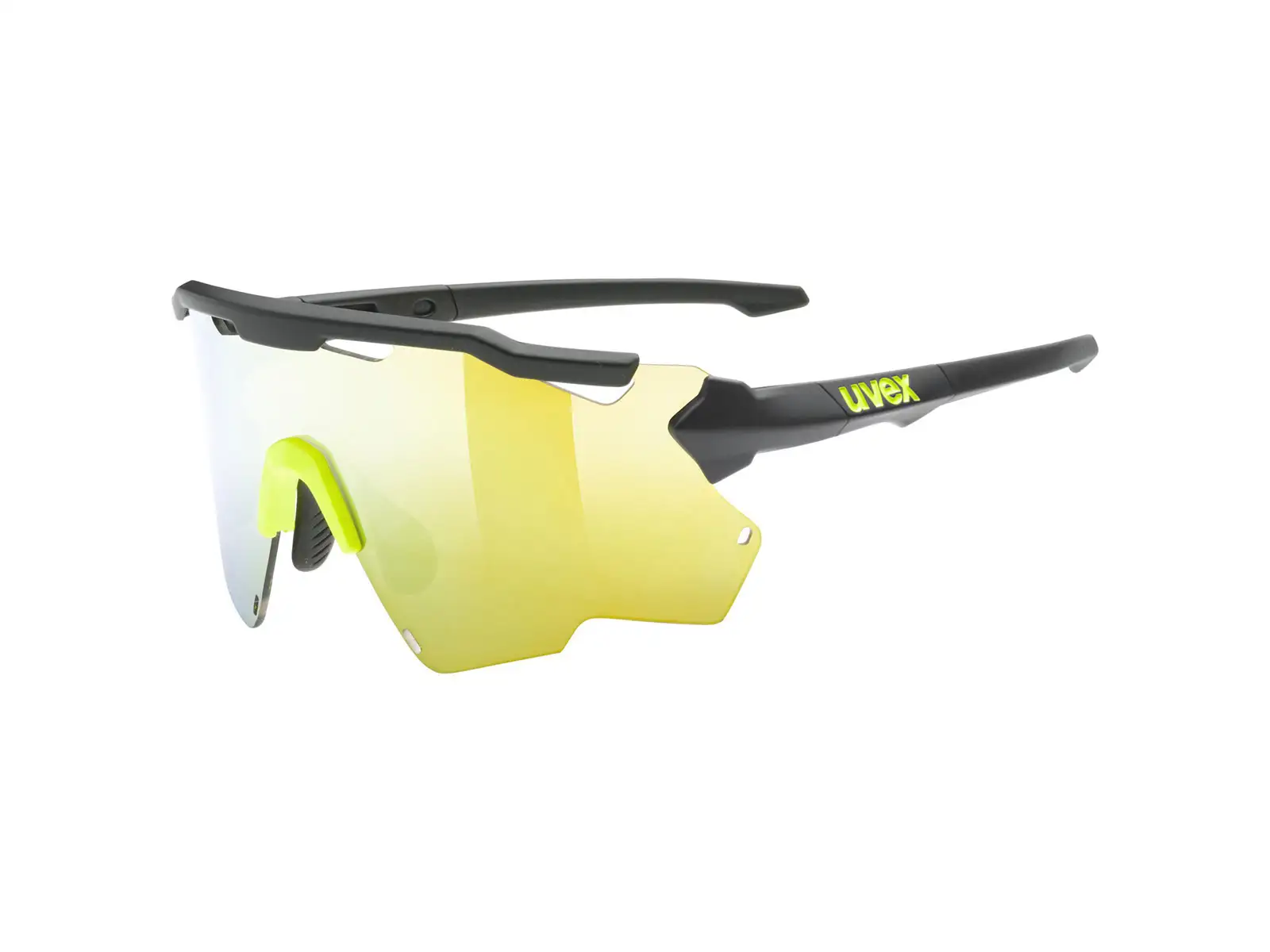 Uvex Sportstyle 228 okuliare Black Lime Mat / Mirror Yellow (Cat. 3)