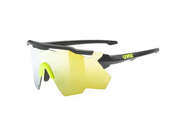 Uvex Sportstyle 228 okuliare Black Lime Mat / Mirror Yellow (Cat. 3)