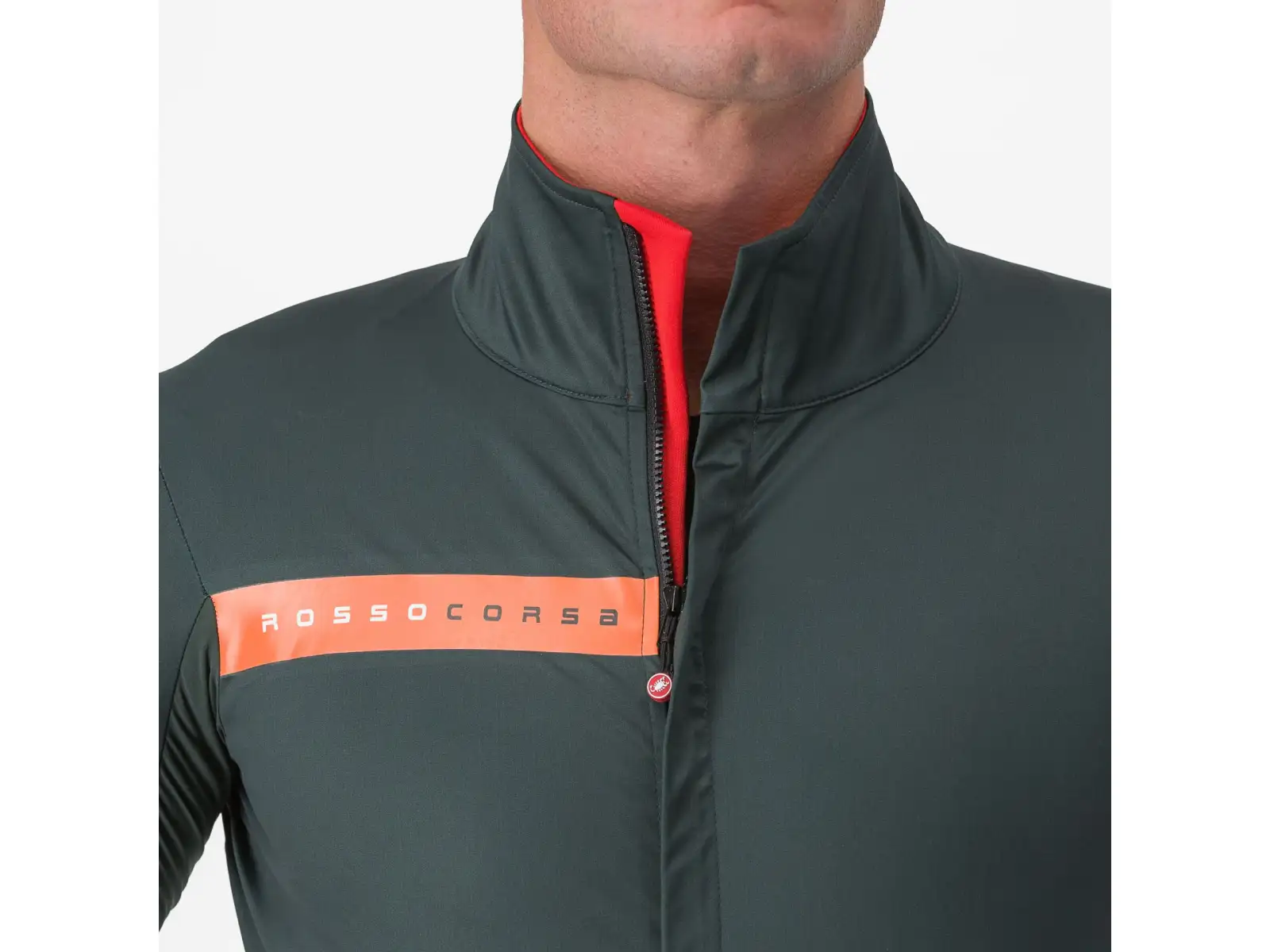 Castelli Beta RoS pánska bunda Rover Green/Red Orange