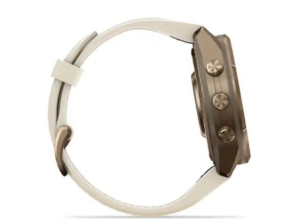 Garmin Fénix 9 Pro inReach 43 mm inteligentné hodinky Autumn Gold Titanium Cream/French Gray