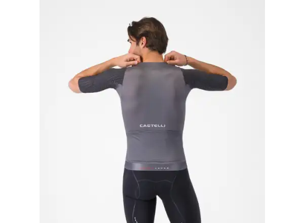 Castelli Aero Race 8S pánsky dres krátky rukáv Smoky Gray