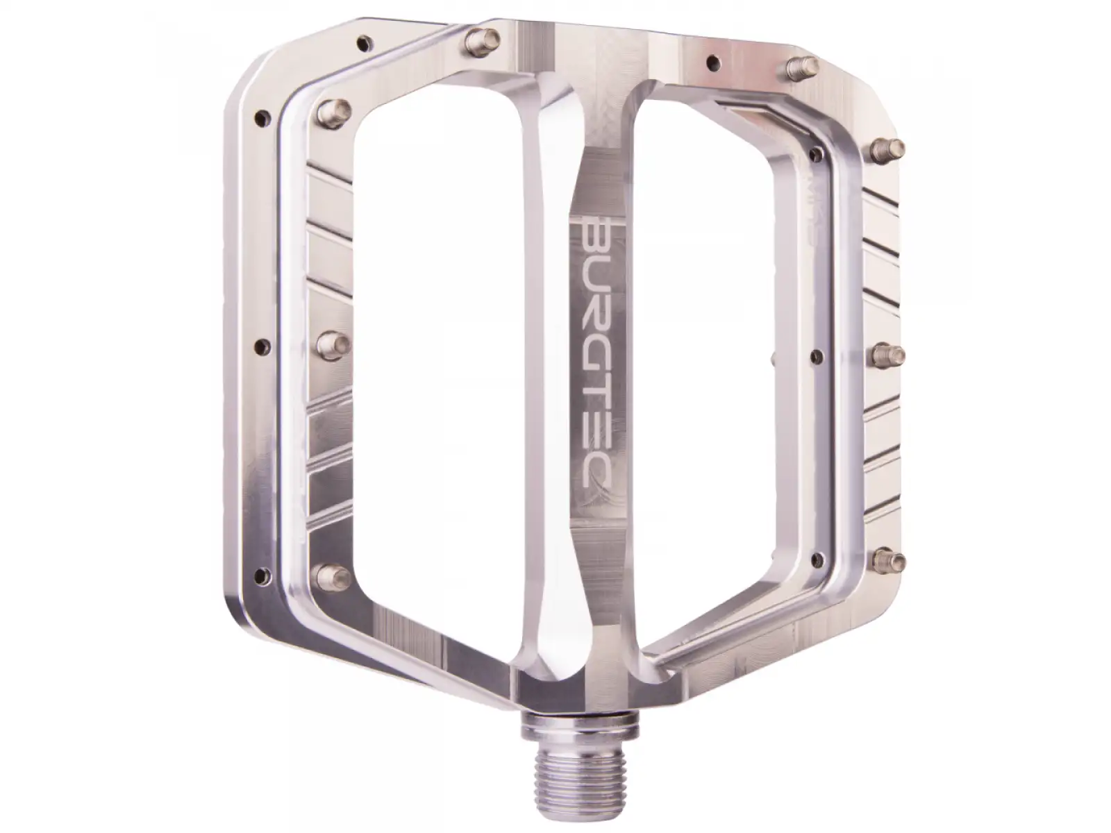 Burgtec Penthouse MK5 platformové pedále Rhodium Silver