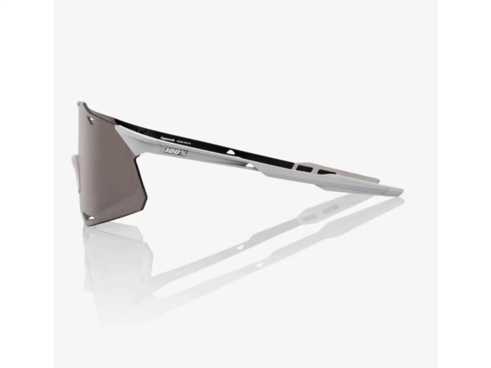 100% Hypercraft okuliare Matte Stone Grey/HiPER Crimson Silver Mirror Lens