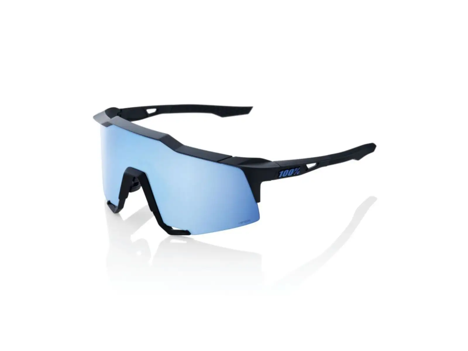 100% Speedcraft okuliare Matte Black/HiPER Blue Multilayer Mirror Lens