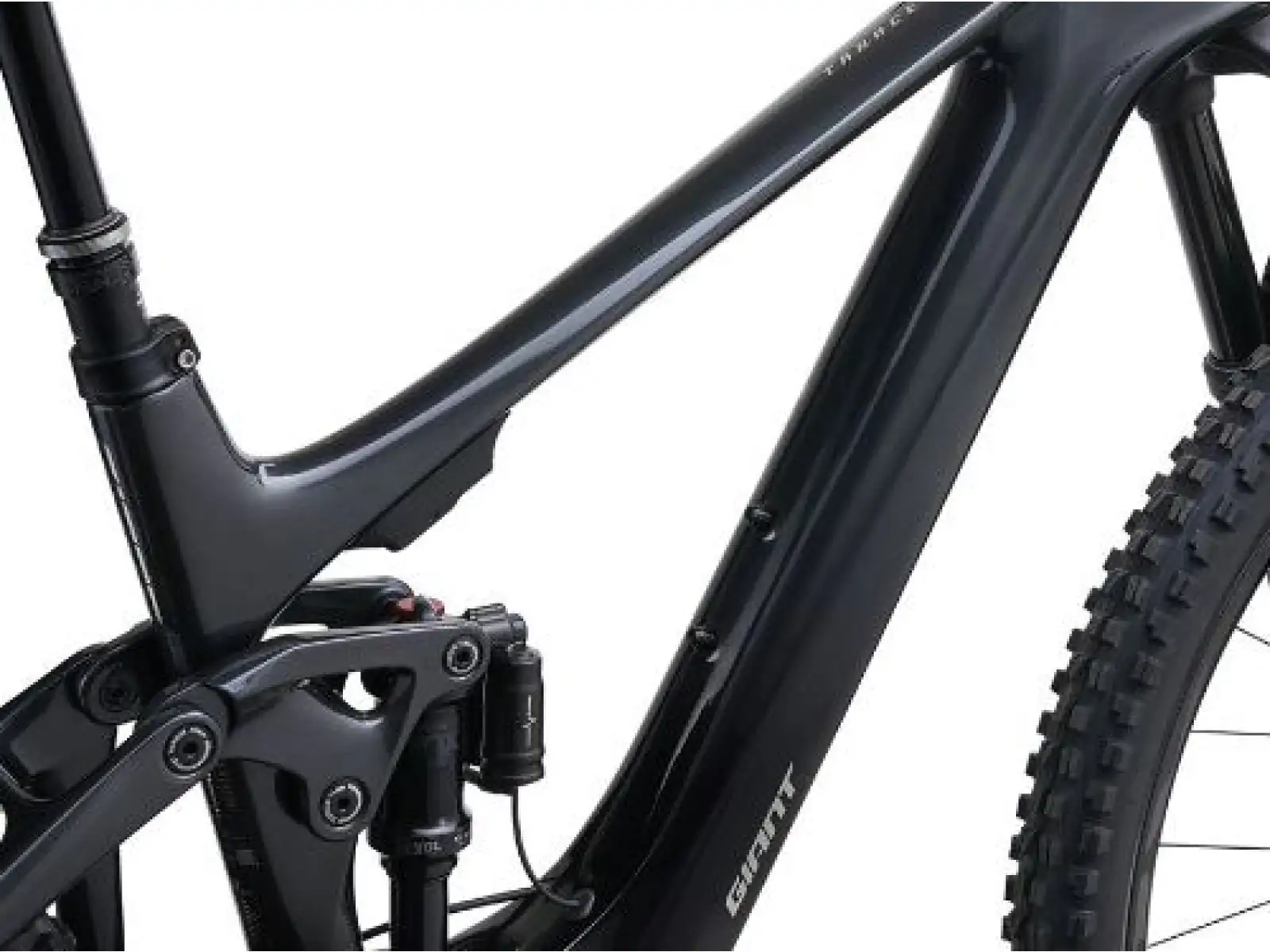 Giant Trance X Advanced E+ EL 1 horský celoodpružený elektrobicykel Gunmetal Black/Black