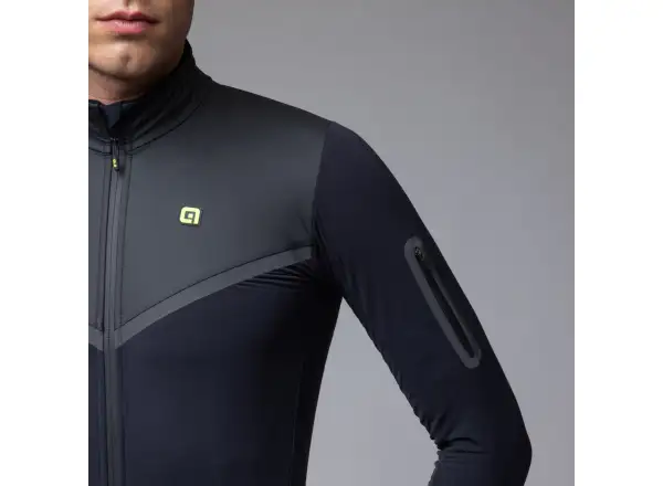 Alé R-EV1 Wool Speed pánska zimná cyklistická bunda Black