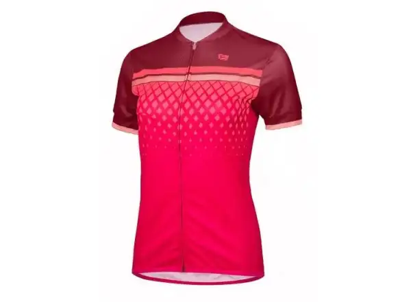 Etape Diamond dámsky dres s krátkym rukávom bordová/ružová