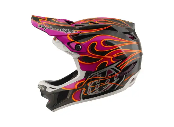 Troy Lee Designs D4 Carbon MIPS prilba Torched Carbn/Magenta