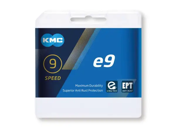 KMC e9 EPT reťaz 136 článkov šedá