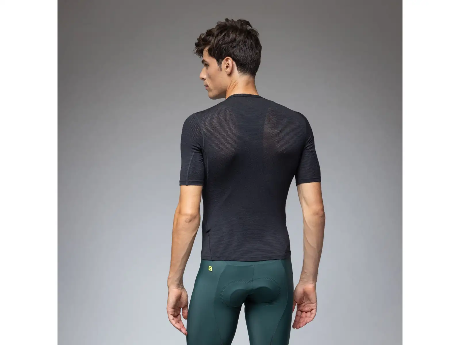 Alé Intimo Merino pánske spodné tričko krátky rukáv Black