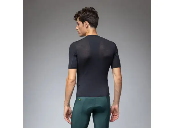 Alé Intimo Merino pánske spodné tričko krátky rukáv Black