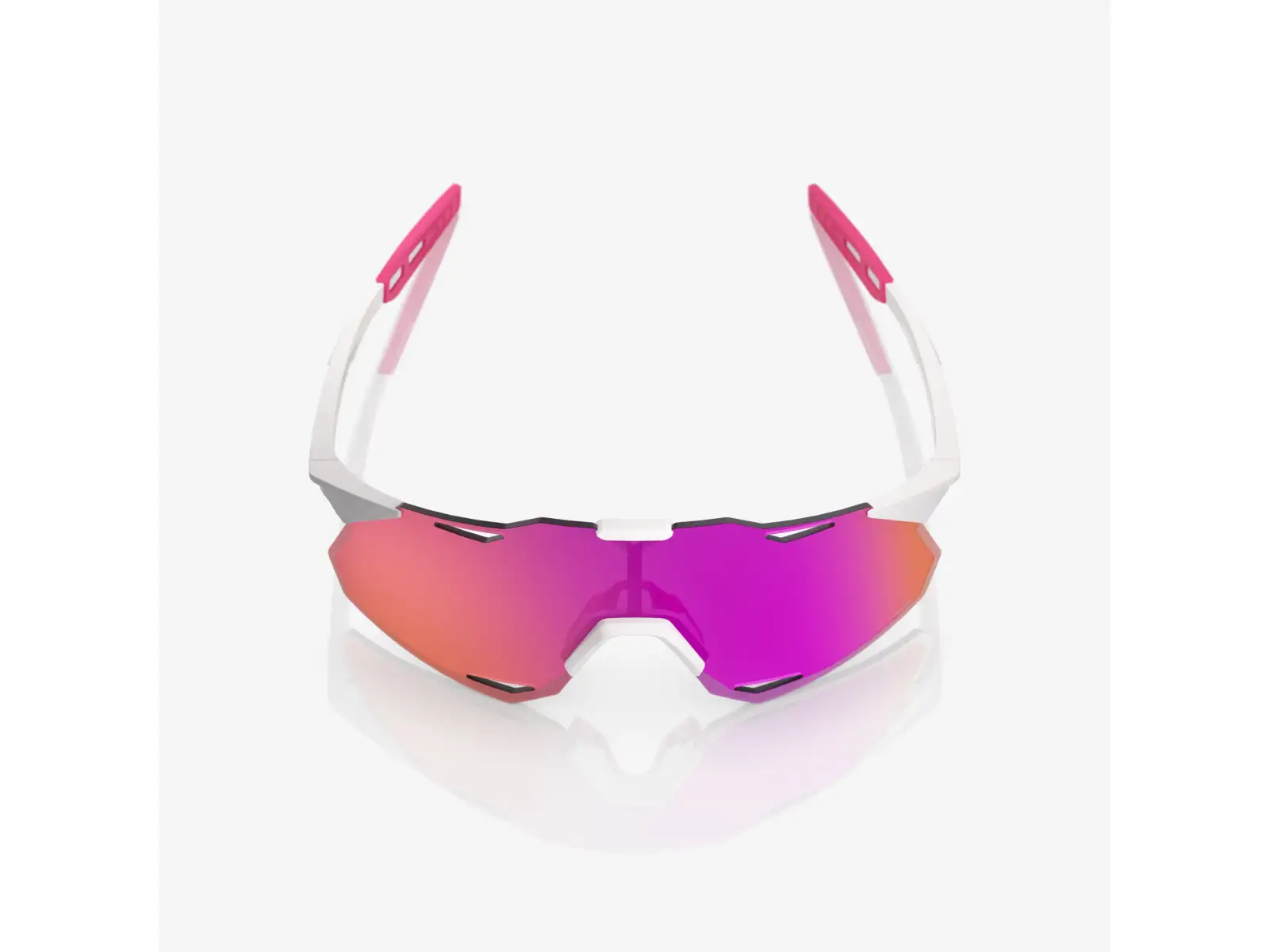 100% Hypercraft XS športové okuliare Matte White/Pink/HiPER Vital Pink Mirror Lens