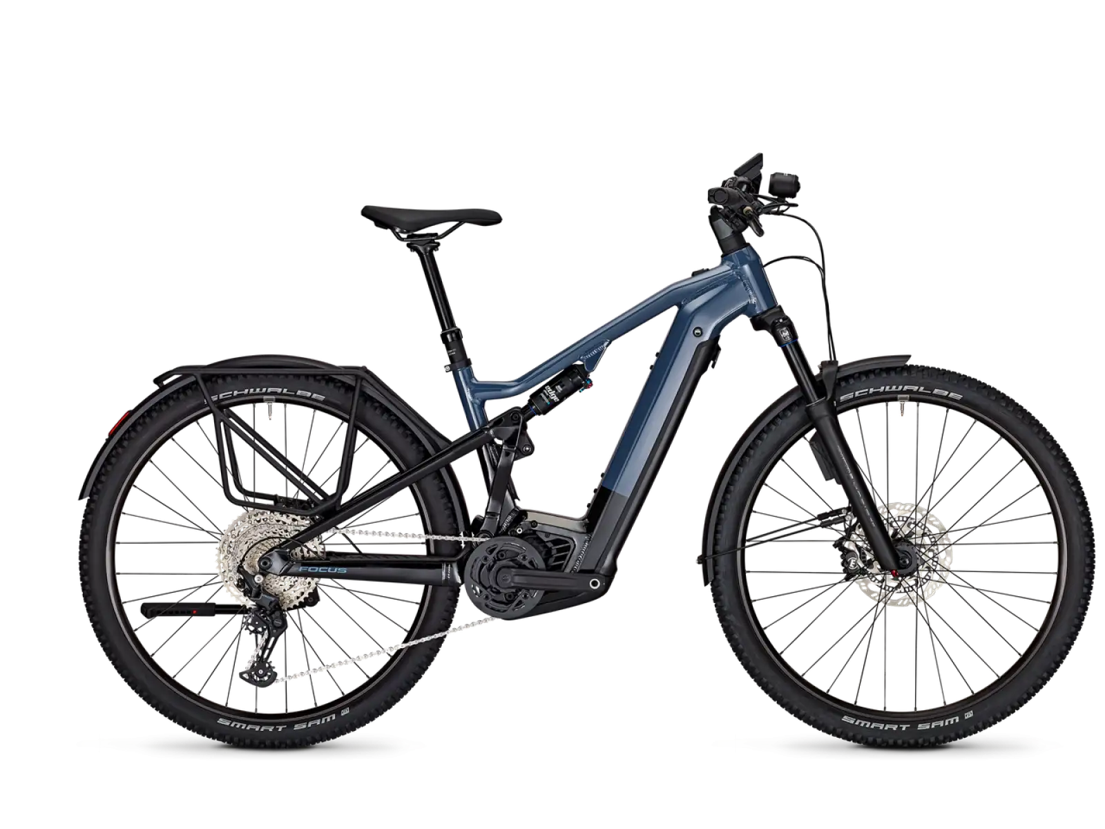 Horský bicykel Focus Thron2 6.9 EQP ABS DI Stoneblue Glossy / Magicblack Glossy