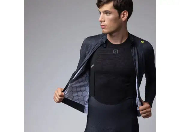 Alé R-EV1 Grafenium pánsky zateplený cyklistický dres Black
