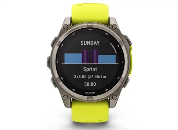 Garmin fenix 8 - 47 mm Solar Sapphire inteligentné hodinky Titanium Yellow/Graphite