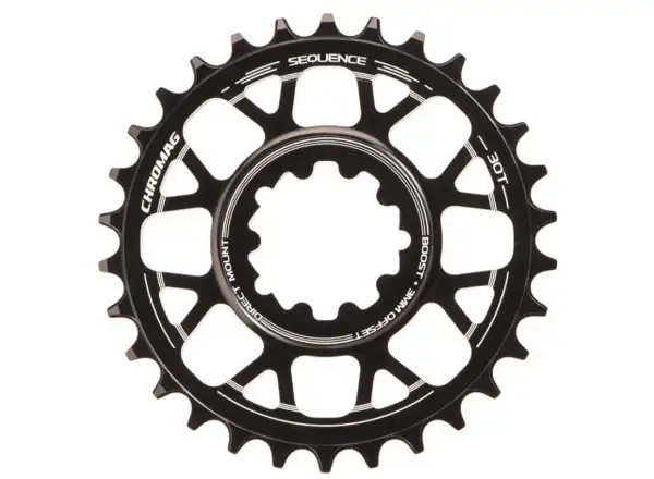 Chromag Sequence Sram prevodník offset 3 mm boost 30 z. čierna