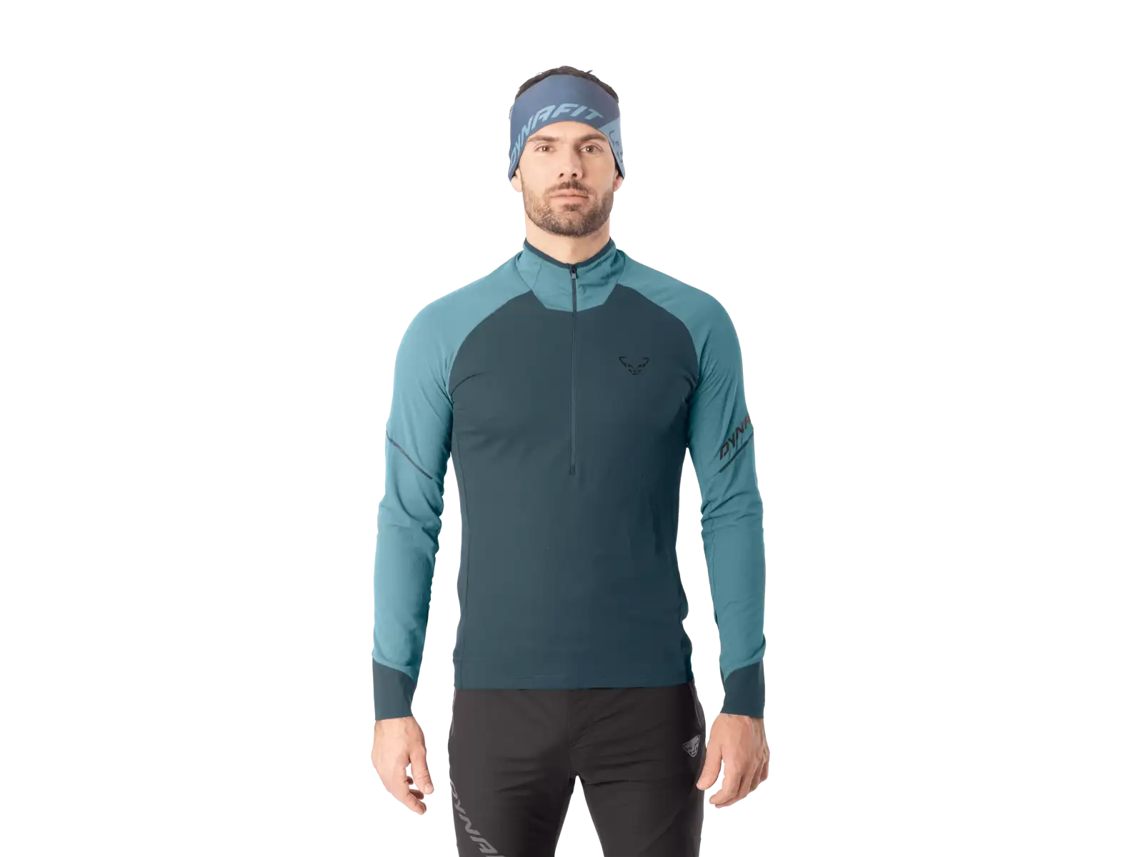 Dynafit Aalpine Zip pánske bežecké tričko dlhý rukáv Smoke blue/0720