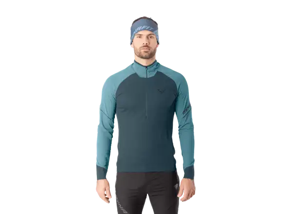 Dynafit Aalpine Zip pánske bežecké tričko dlhý rukáv Smoke blue/0720