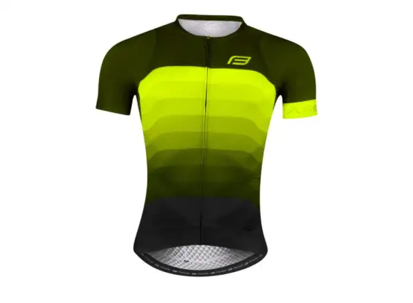Force Ascent dres s krátkym rukávom zelený/fluo