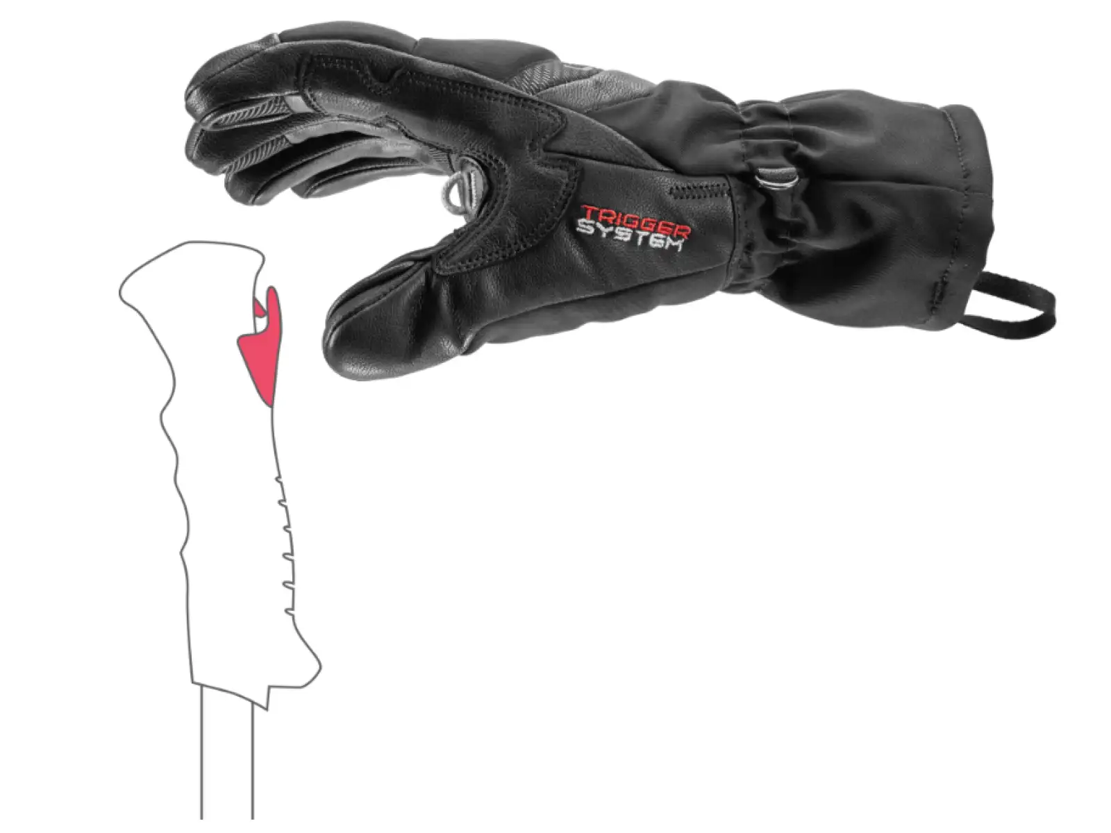 Leki Griffin Base 3D Women dámske rukavice Black