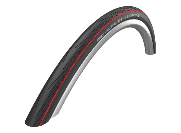 Schwalbe Lugano 2 25-622 cestná pneumatika kevlar čierna/červená