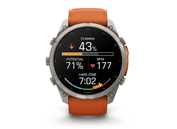 Garmin Fénix 9 Pro inReach 51 mm inteligentné hodinky Titanium Autumn orange/Spark orange