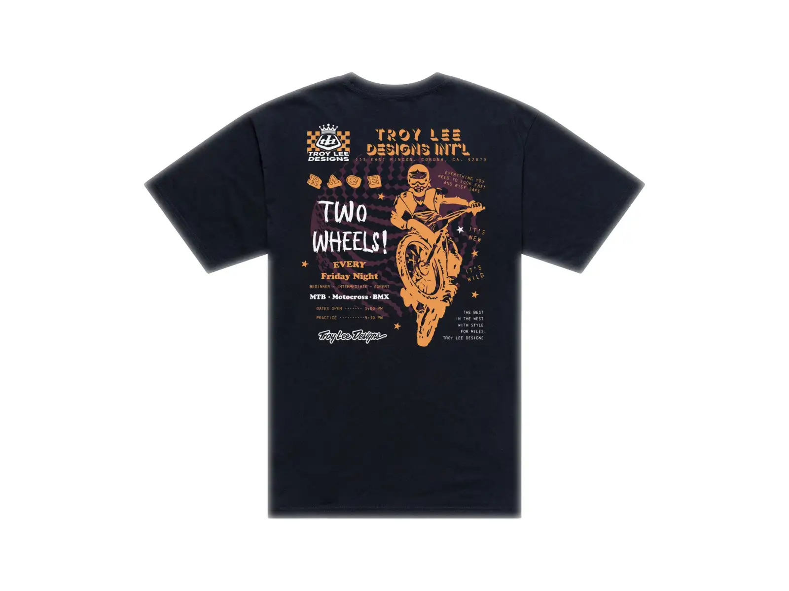 Troy Lee Designs Friday Night Line pánske tričko krátky rukáv Black