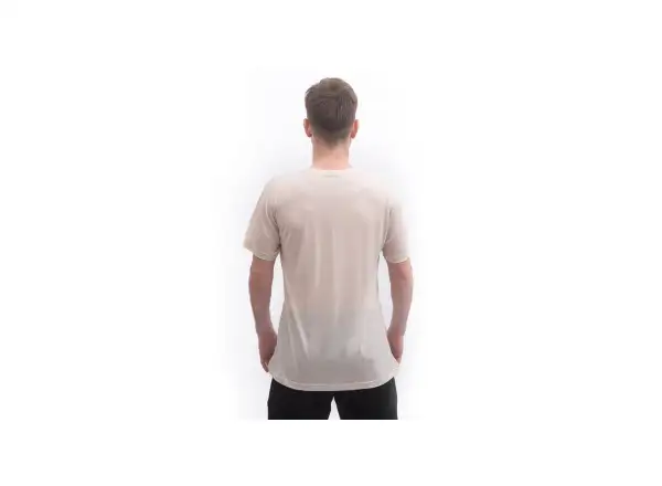 Sensor Merino Lite pánske tričko krátky rukáv Mottled Beige
