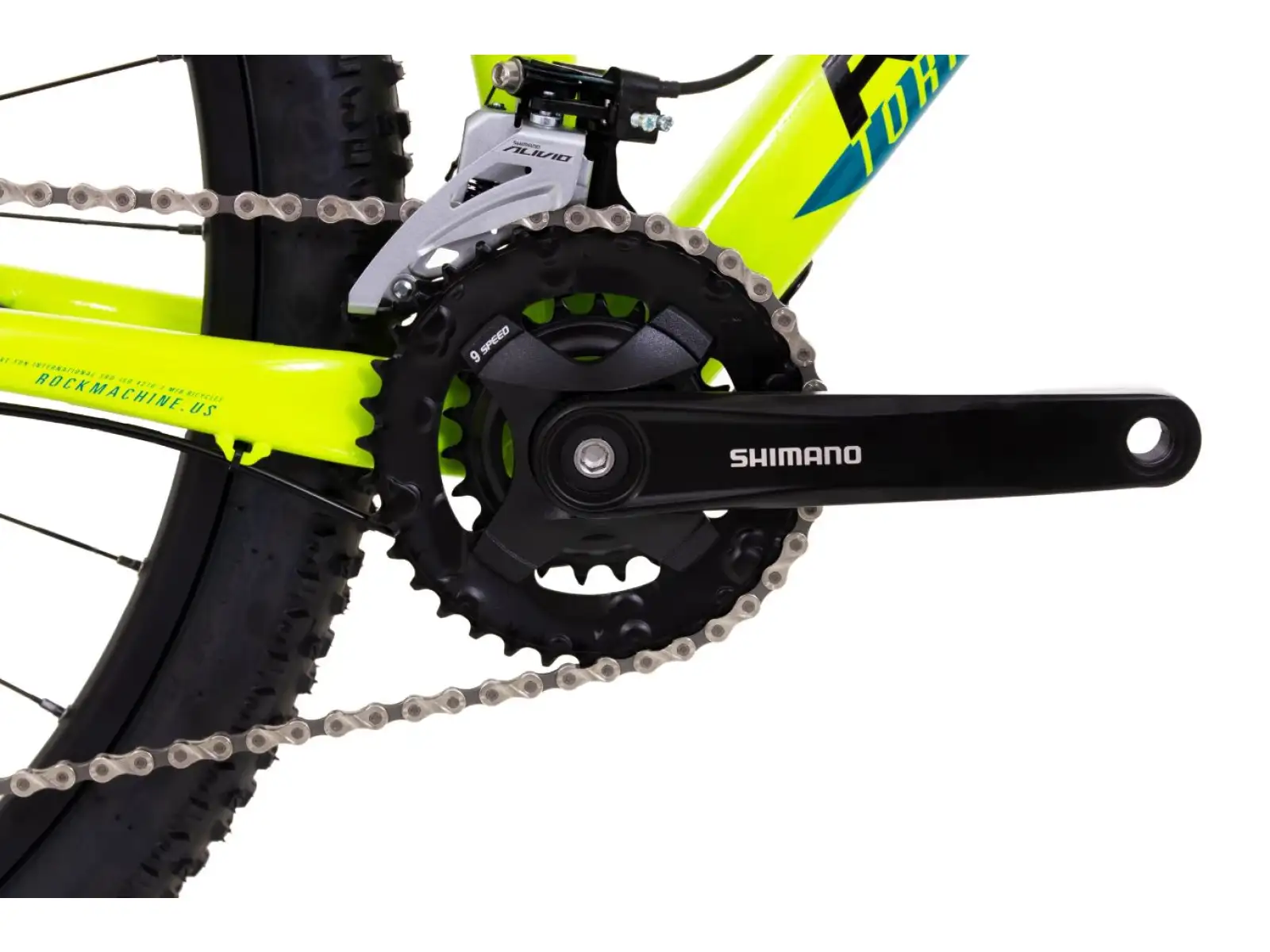 Rock Machine Torrent 20-29 horský bicykel gloss radioactive yellow/black/petrol blue