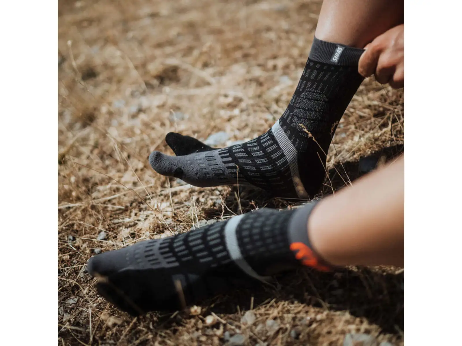 Ponožky Sidas T-Free Trail Running Black/Grey