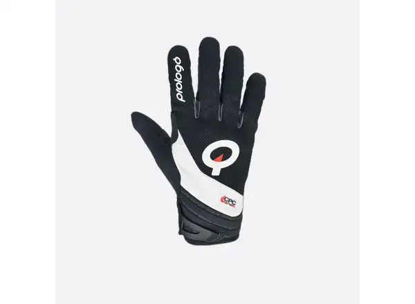Prologo Enduro CPC dlhé cyklistické rukavice white/black logo
