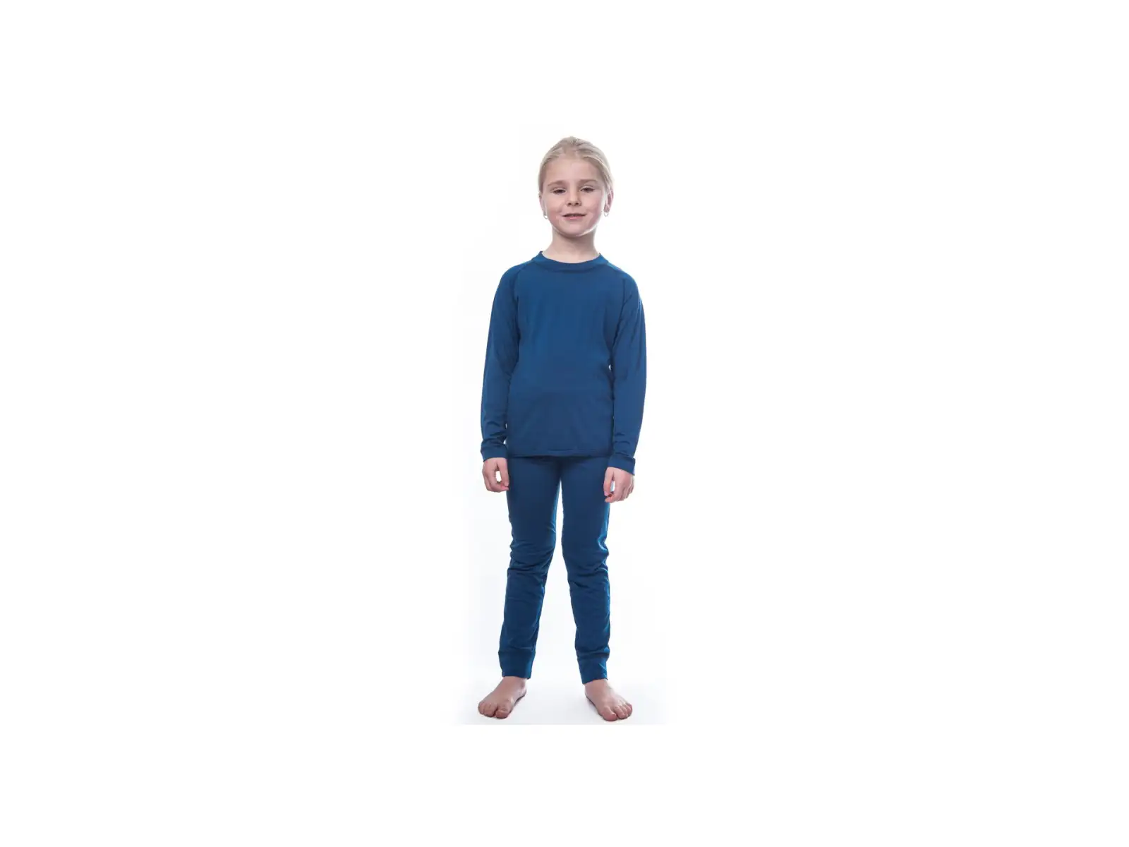 Sensor Merino Air detský set tričko dlhý rukáv + spodné nohavice tmavo modrá
